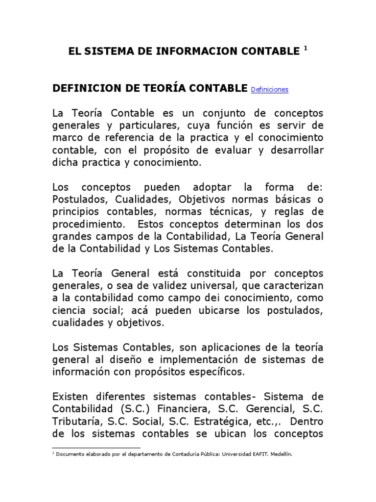 El Sistema de Informacion Contable | PDF | Contabilidad | Información