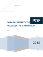 Cara Membuat Etiket Pada Kertas Gambar A4