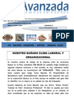 Órgano de prensa del Sindicato Nacional de Obreros de Backus critica dañado clima laboral