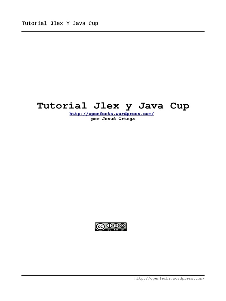 Tutorial Jlex Cup | PDF | Informática