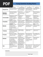 Young Scientist Grading Rubric