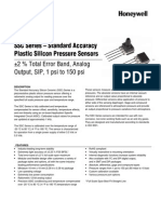Product Sheet SSC Plastic Silicon Pressure Sensors - 1 Psi to 150 Psi, SIP, Analog Output