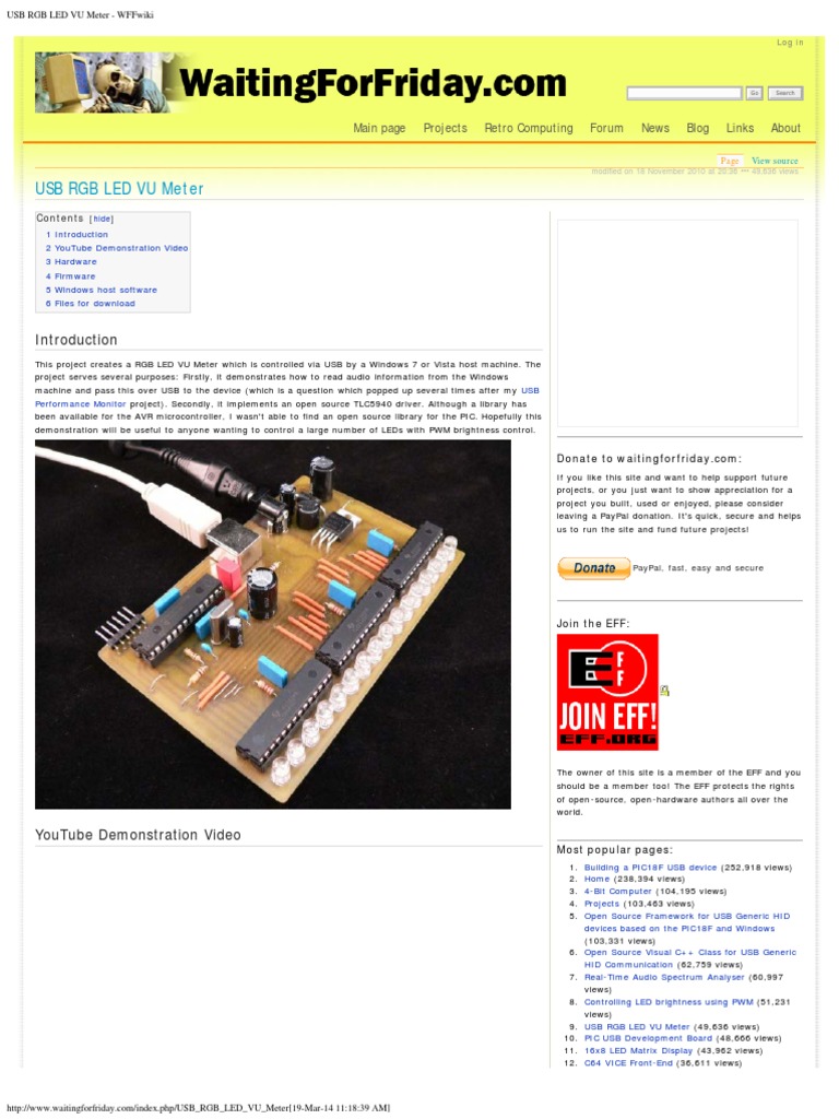 9) Usb RGB Led Vu Meter - Wffwiki | PDF | Usb | Device Driver