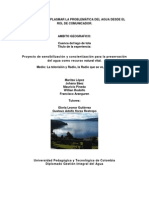 Proyecto para Plasmar La Problemática Del Agua Desde El Rol de Comunicador