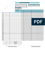 Formato de Lista de Asistencia C 30 Alumnos