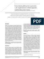 Estudio de la electro-filtración a presión constante de suspensiones sólido-líquido