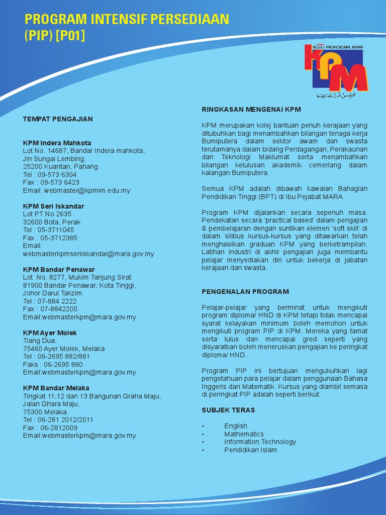 (p01) Program Intensif Persediaan | PDF