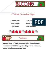 2nd Grade Curriculum Night Presentation