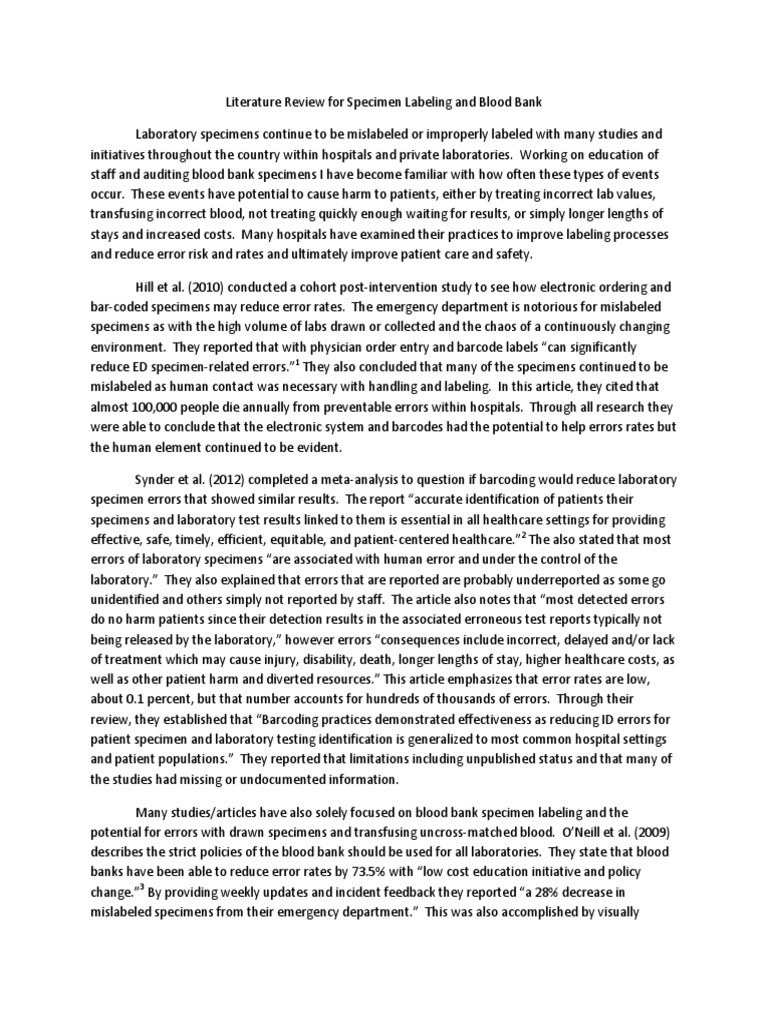 Literature review psychology example picture