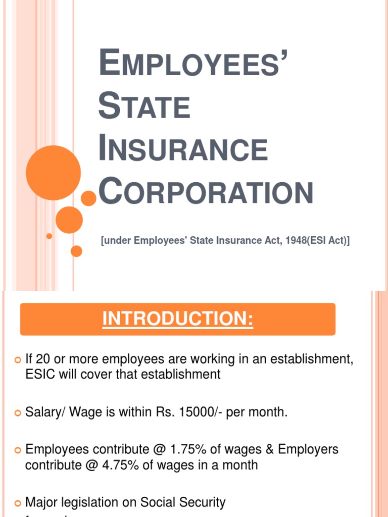 ESIC Benefits PDF Employee Benefits Wage