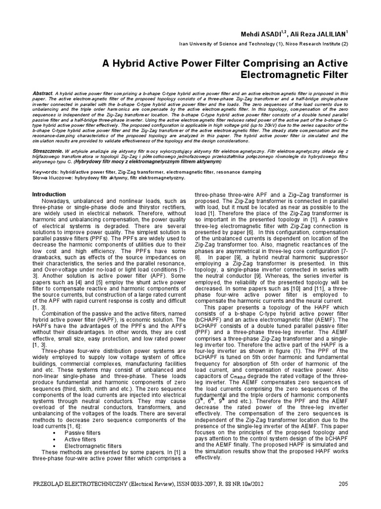 Hybrid Active Power Filter | PDF