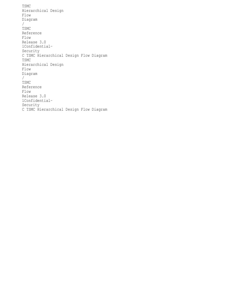 TSMC Hierarchical Design Flow 3.0 | PDF | Areas Of Computer Science ...