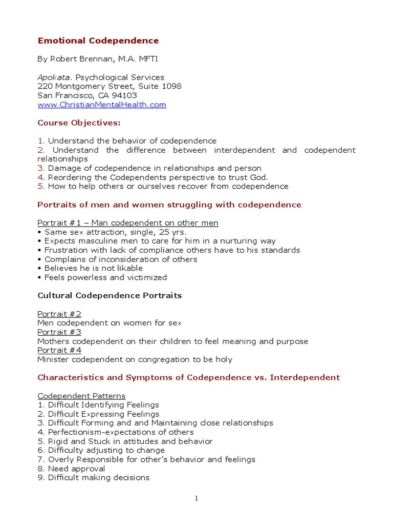 Understanding Codependence Dynamics | PDF