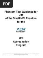 ACR MRI Phantom Test Guidance | PDF | Magnetic Resonance Imaging ...