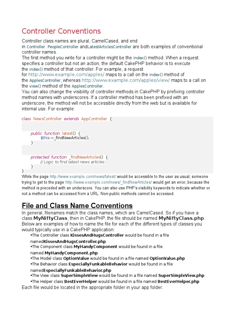 REST API Naming Conventions in CakePHP | PDF | Hypertext Transfer ...