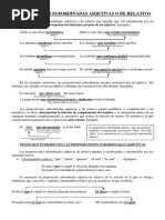 Ies Dptos Dpto Lengua Literatura 4eso Proposiciones Subordinadas Adjetivas o de Relativo