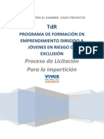 TDR - Impartición Programa Formativo