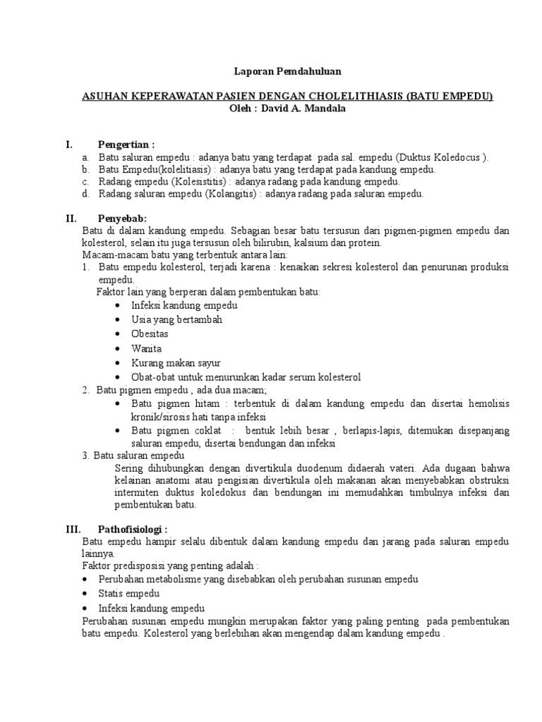 Lp Cholelithiasis (Batu Empedu)