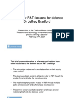 (2007) Conference Presentation: Civil Sector R&T: Lessons For Defence