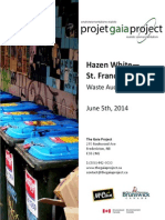 The Gaia Project - Hazen White Saint Francis Waste Audit Summary, June 5th, 2014