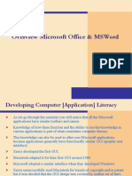 Overview Microsoft Office & Msword