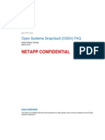 Netapp Confidential: Open Systems Snapvault (Ossv) Faq