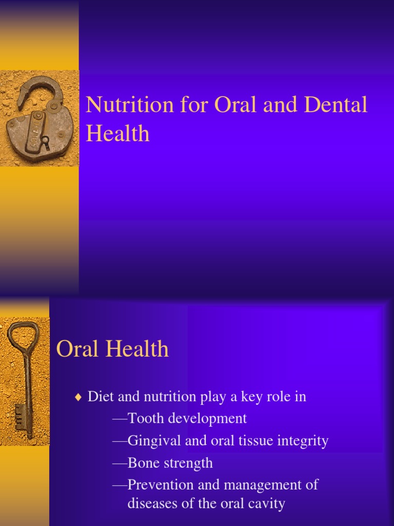 Nutrition's Role in Oral Health Care | PDF | Oral Hygiene | Human Tooth