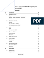 A Guide to Solvents and Reagents in Introductory Organic