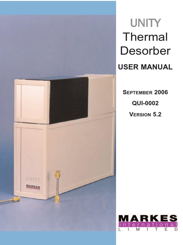 UNITY User Manual | PDF | Gas Chromatography | Gases