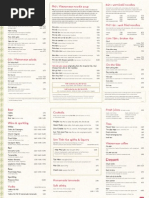 Pho menu