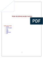 Web Technologies Notes: HTML Java Script CSS XML JDBC Servlets JSP