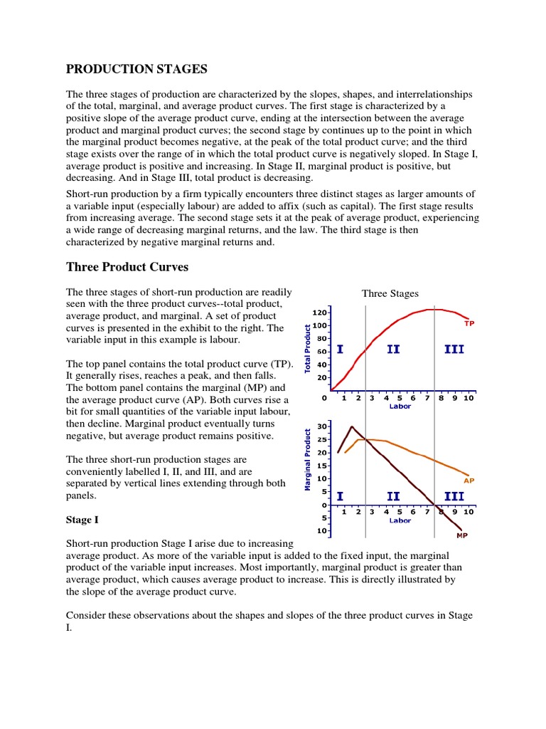 Three Stages of Production PDF Slope Labour Economics