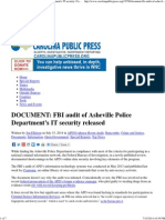 DOCUMENT - FBI Audit of Asheville Police Department's IT Security - CarolinaPublicPress