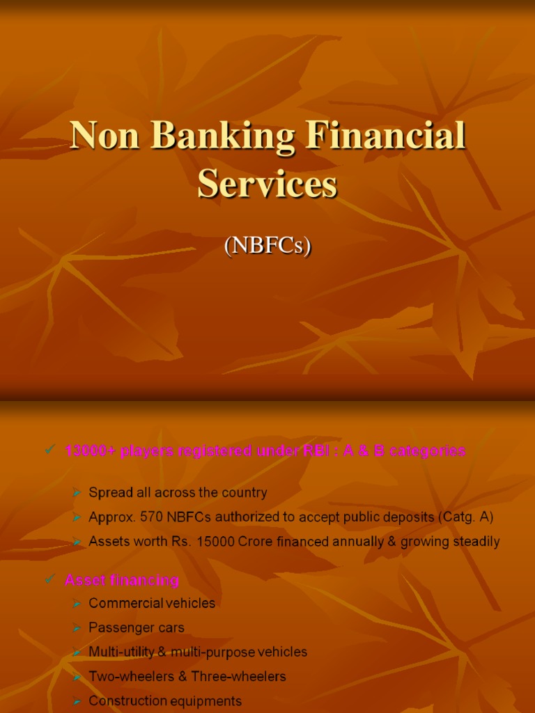 Understanding Non-Banking Financial Services | PDF | Non Bank Financial ...