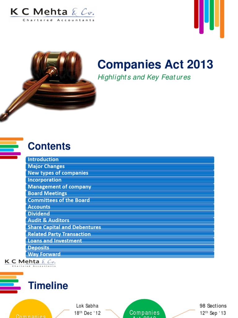 case study on company act 2013