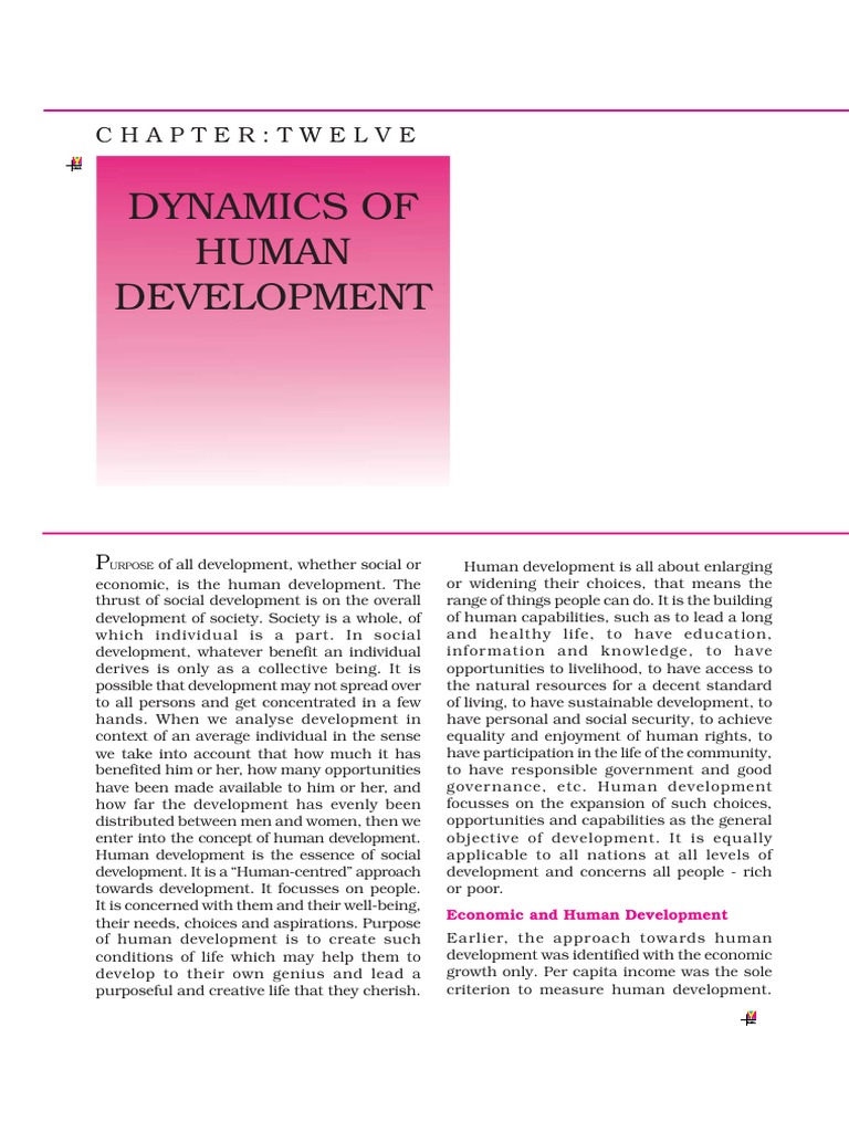 Dynamics of Human Development ChapterTwelve PDF Human Development