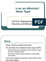 Stacks As An Abstract Data Type: CS1316: Representing Structure and Behavior