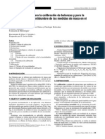 Metrología-2004-D-Recomendaciones Para La Calibración de Balanzas y Para La Estimación de La Incertidumbre de Las Medidas de Masa en El Laboratorio Clínico