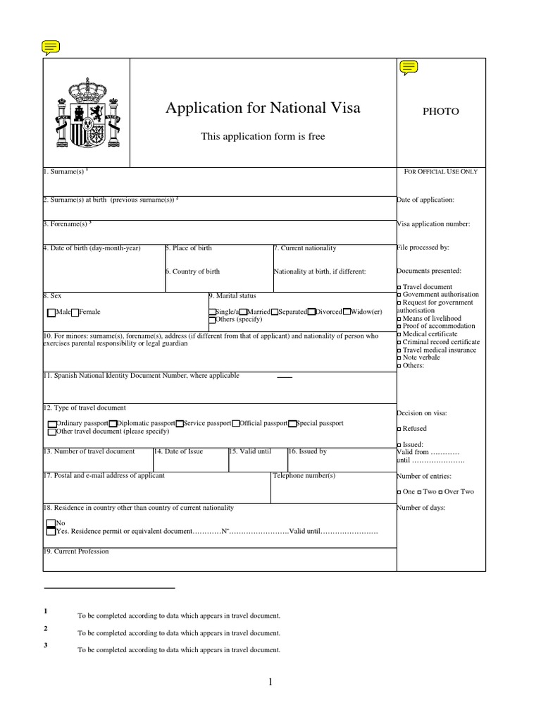 National Visa Application Form Guide | PDF | Travel Visa | Passport