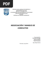 Negociacion y Manejo de Conflictos