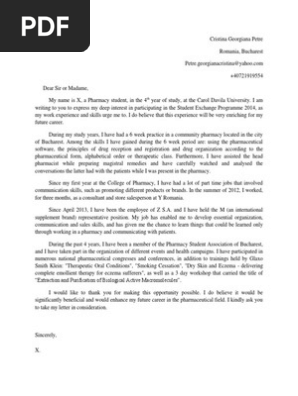 Motivational letter