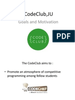CodeClub JU Goals Promote Competitive Programming Students