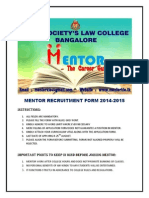 Mentor Recruitment Form 2014-2015