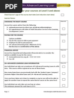 WAES Loans IAG Checklist 2014