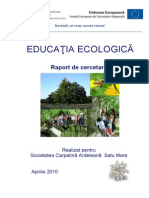 183882170 Raport de Cercetare Educatie Ecologica