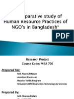 A Comparative Study of Human Resource Practices of NGO's in Bangladesh