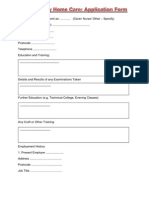 DFM Application For Employment