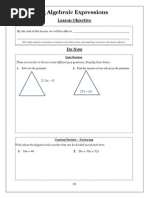 Converting Algebraic Expressions