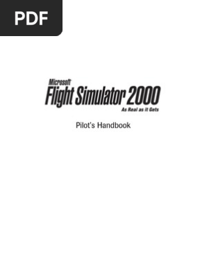 Microsoft Flight Simulator 2000 Manual