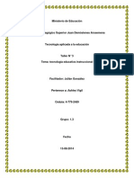 Taller N°3 TECNOLOGIA INSTRUCIONAL